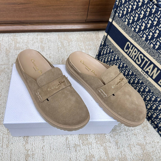 CD Boy Mules Full Beige Suede