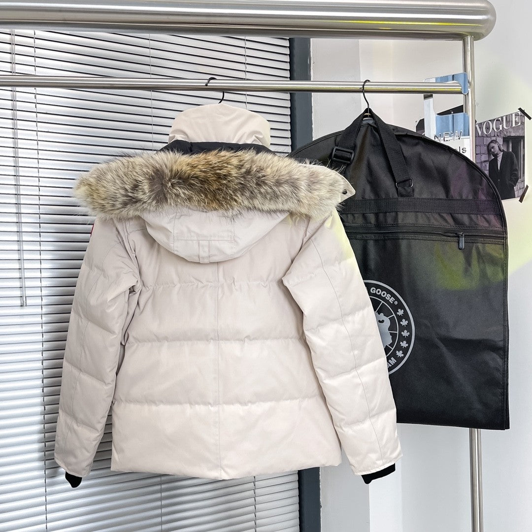 C. Goose Down Jacket White Polyester 0021