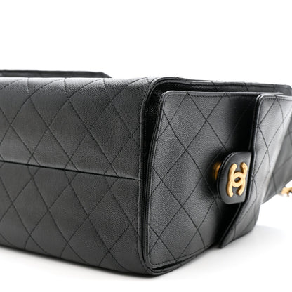 Caviar Quilted Small Chanel 25 Handbag Black