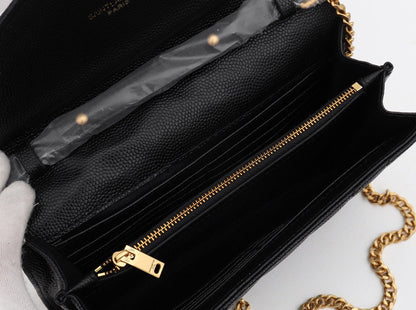 Saint Laurent YSL Red Chain Wallet