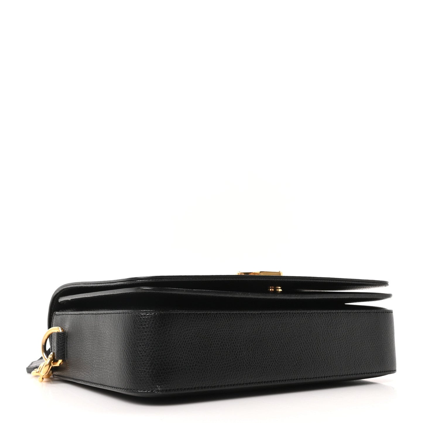 Textured Calfskin Medium Classic Monogram Universite Bag Black