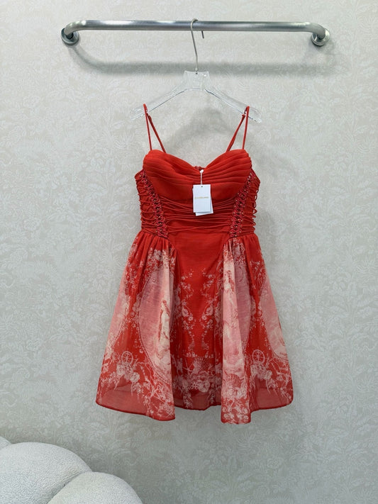 Zimmerma Mermaid Floral Print Slip Dress 353084