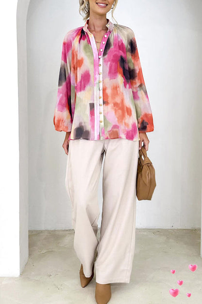Camisa de mujer con cuello en V de moda personalizada