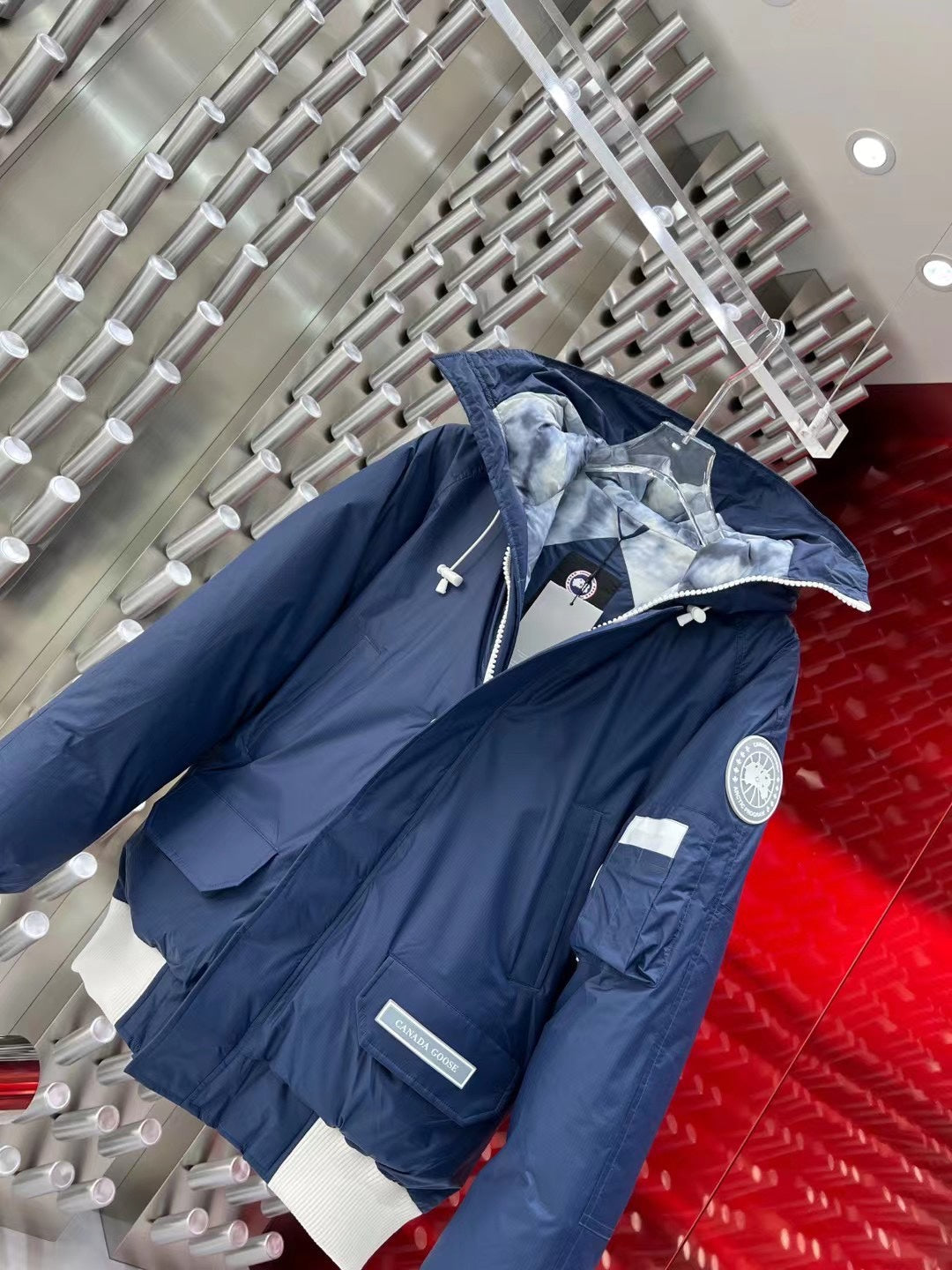 C. Goose Down jacket Blue Polyester 0041