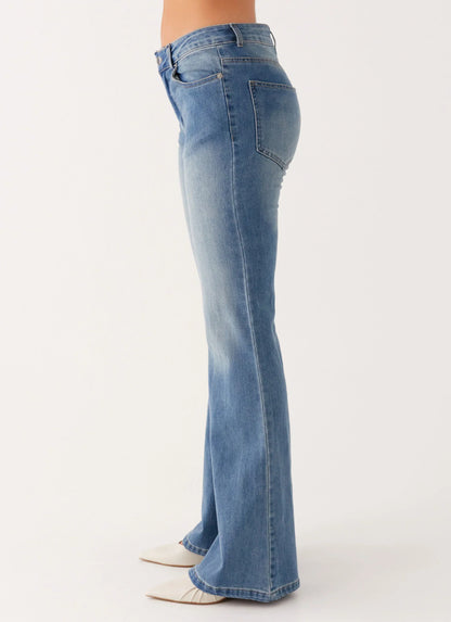 Tomi Bootleg Denim Jeans - Vintage Blue