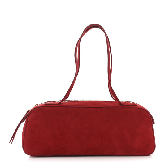Suede Calfskin Simona Shoulder Bag Rebel