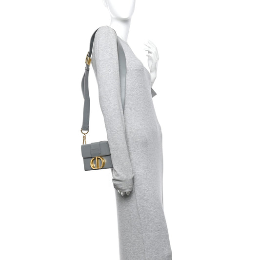 Box Calfskin 30 Montaigne Box Bag Gray