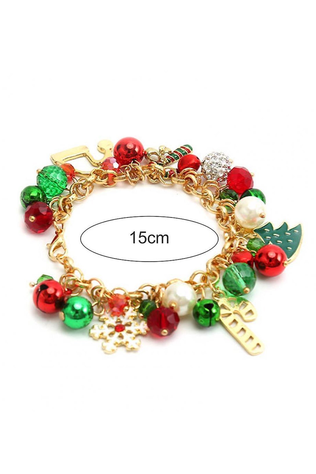 Pulsera con colgante de cristal de copo de nieve celeste 