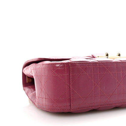Lambskin Cannage Medium Miss Dior Flap Fuchsia