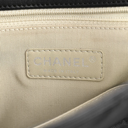Washed Lambskin Quilted Maxi Chain Around Flap Black