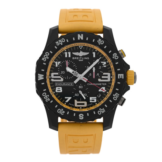 Breitlight Rubber 44mm Endurance Pro Chronograph Quartz Watch Yellow X82310