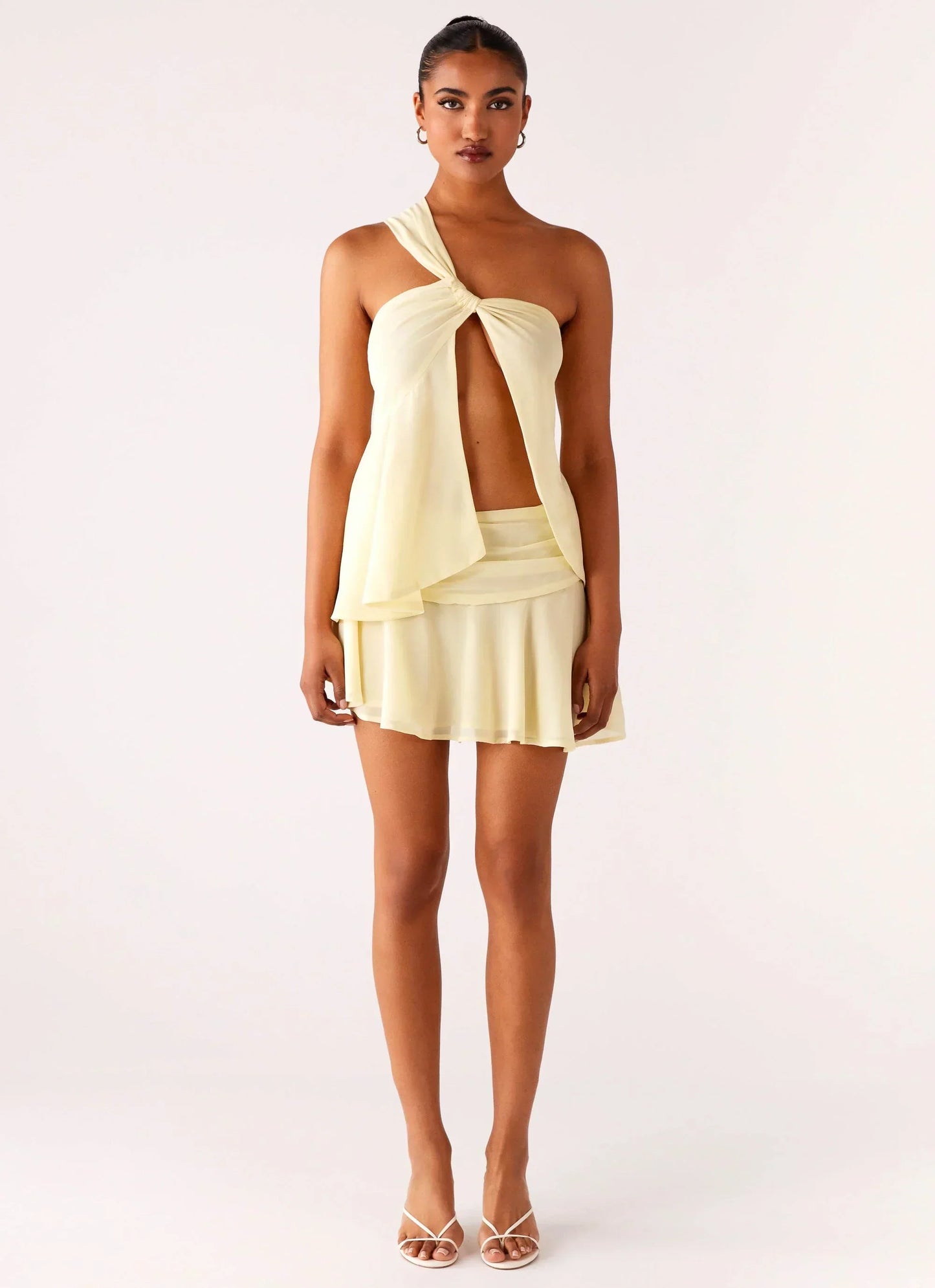 Delight Me Low Rise Mini Skirt - Yellow