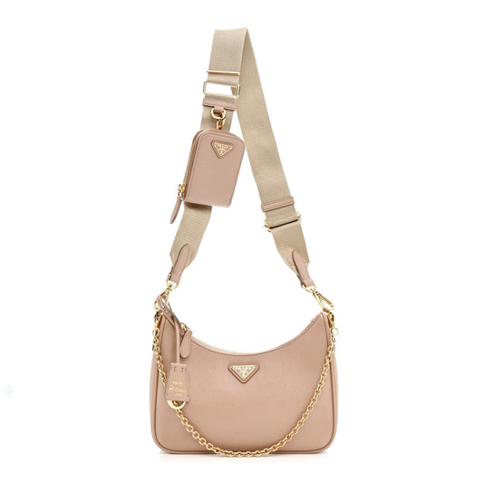 Saffiano Re-Edition 2005 Shoulder Bag Cammeo