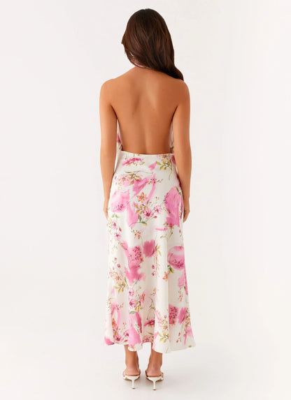 Jensen Midi Dress - Ivory Floral Print