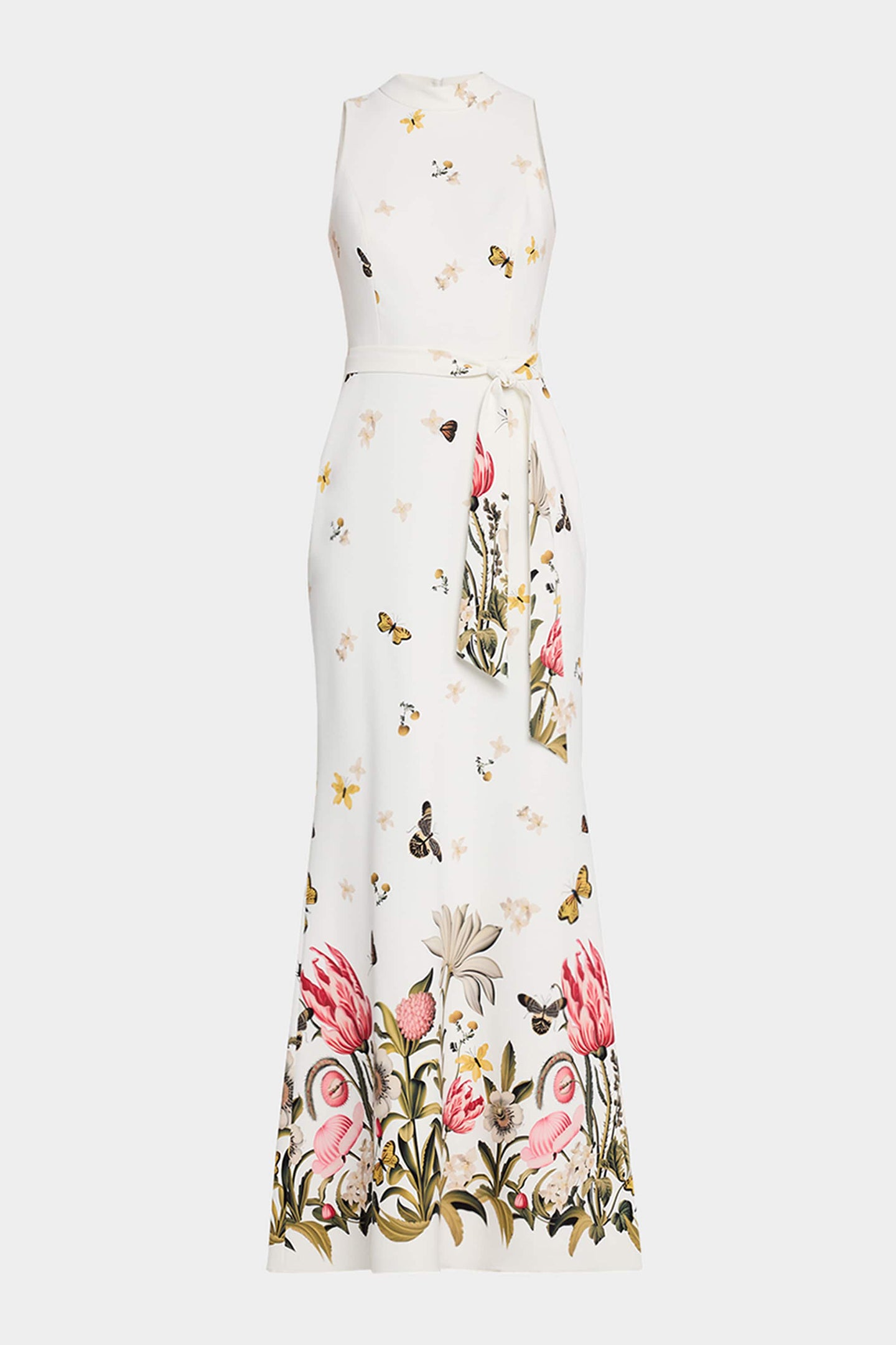 Vestido largo sin mangas con estampado de mariposas de Moira 