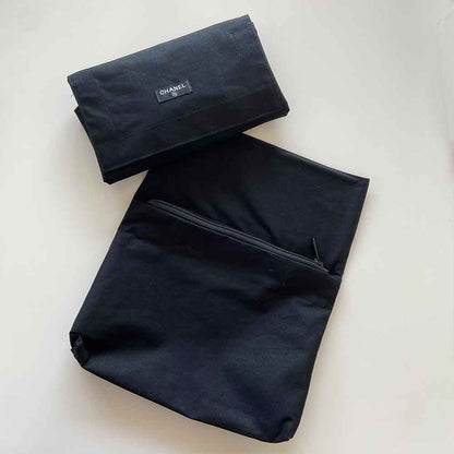 Chanel Dark Blue Tweed Jacket Rolling Suitcase