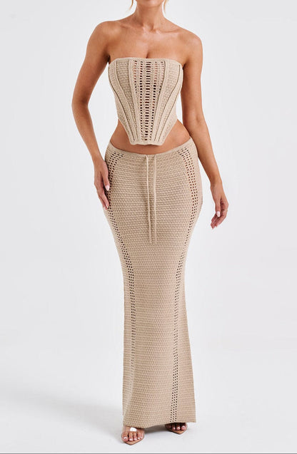 Giacinta Maxi Skirt - Beige