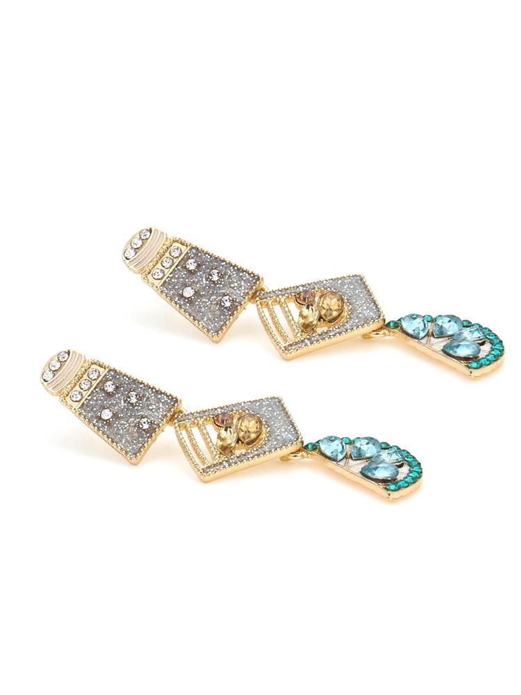 Pendientes colgantes de diamante de cóctel 