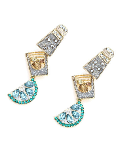 Pendientes colgantes de diamante de cóctel 
