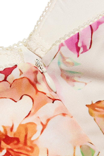 Vestido midi acampanado con estampado Cottie 