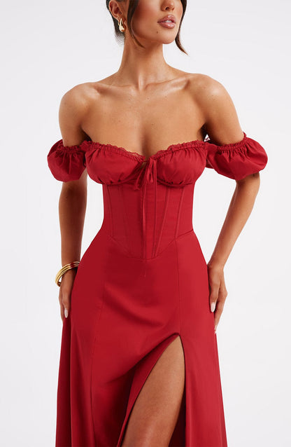 Courtney Midi Dress - Red