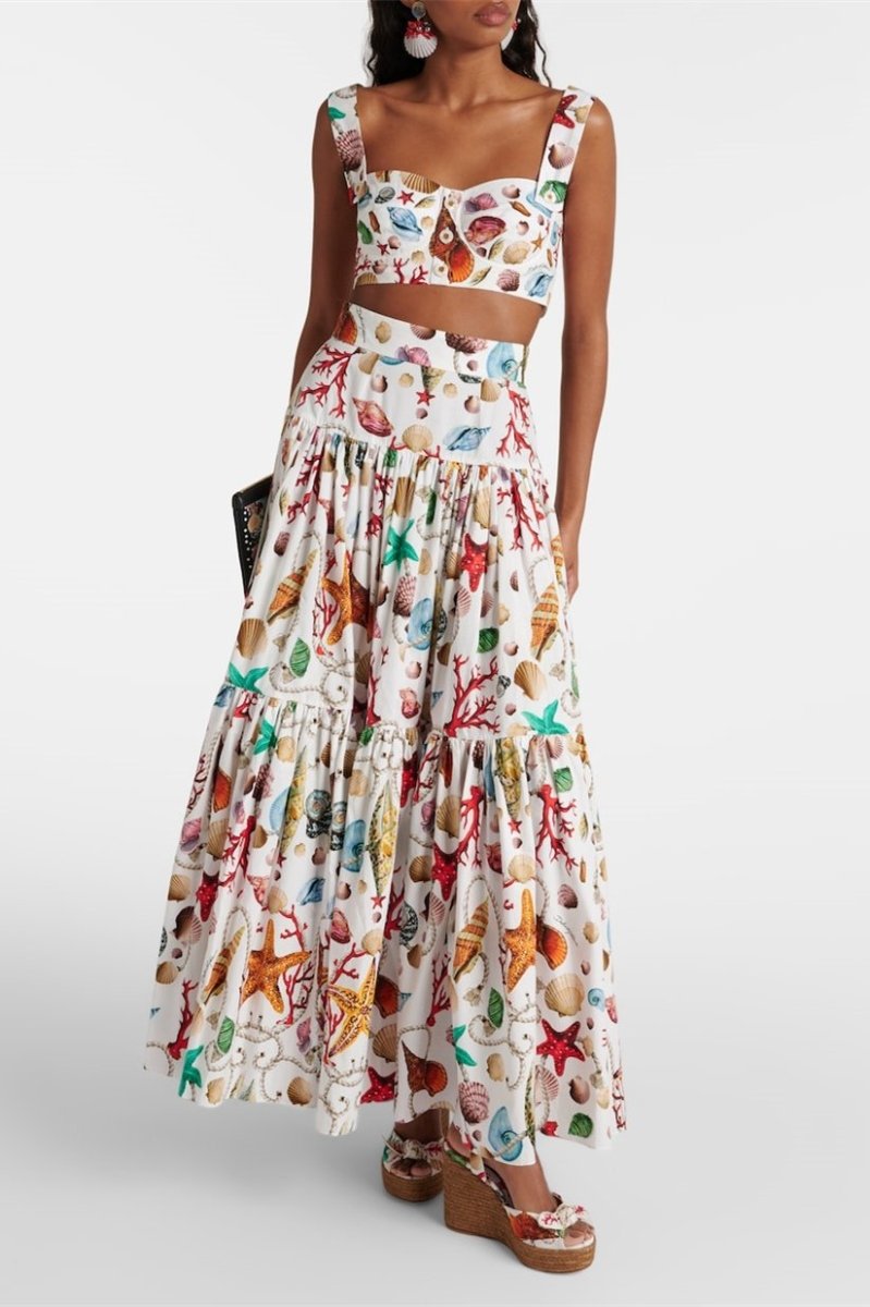 Conjunto de falda estampada Cynthia 
