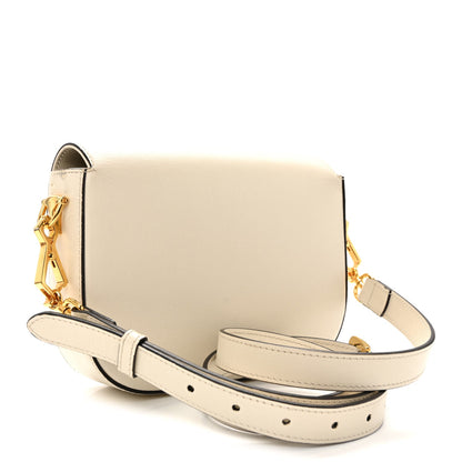 Azalea Calfskin Web Mini Horsebit 1955 Shoulder Bag Mystic White