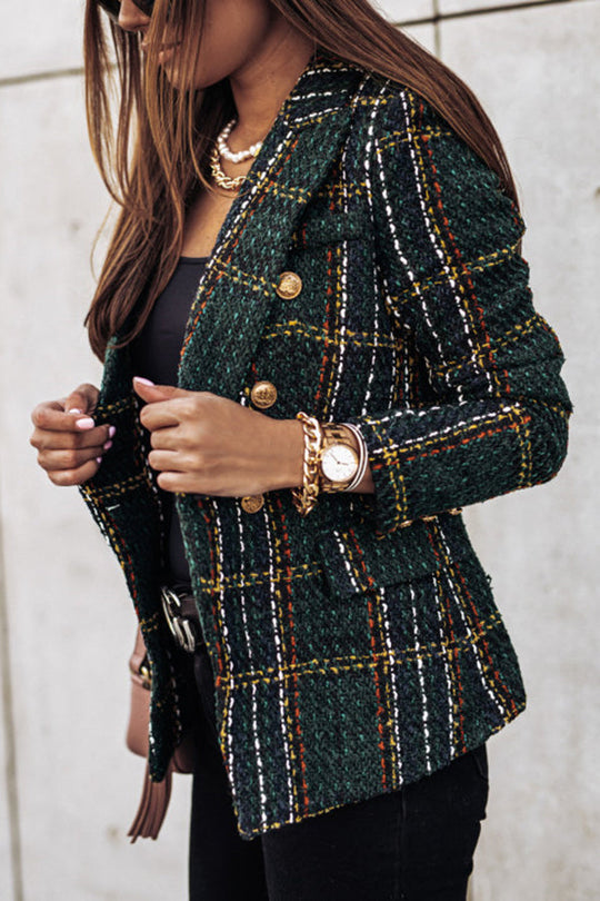 Blazer cruzado a cuadros Good Catch