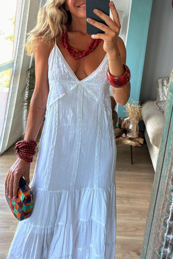 Vestido blanco de Sicilia para resort