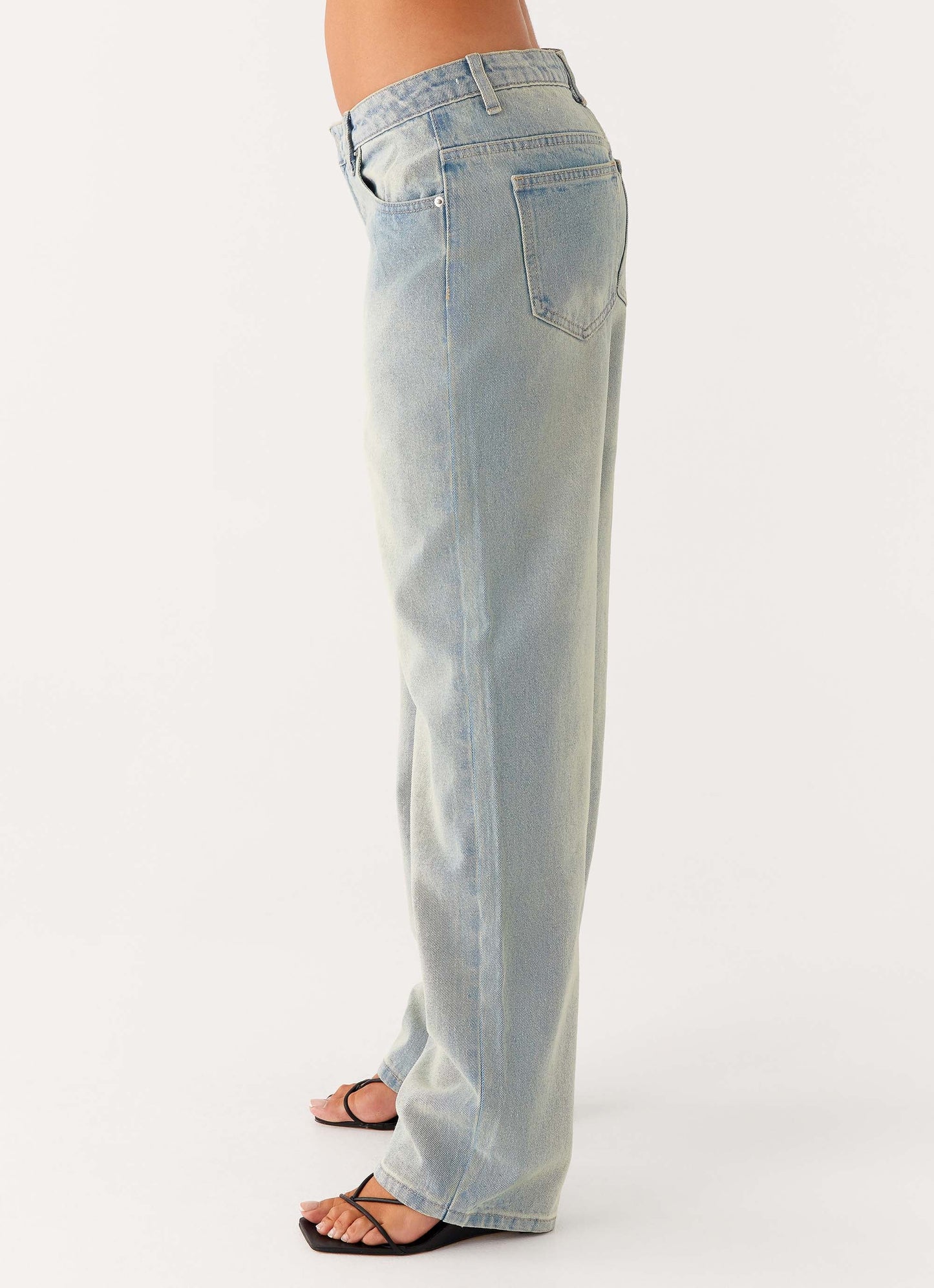 Poppy Low Rise Denim Jeans - Vintage Denim