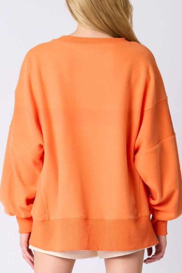 Sudadera informal holgada con lentejuelas y fantasma de Halloween 