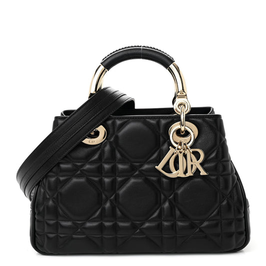 Calfskin Cannage Small The Lady 95.22 Black