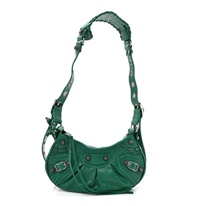 Agneau Arena Le Cagole Shoulder Bag XS Jade