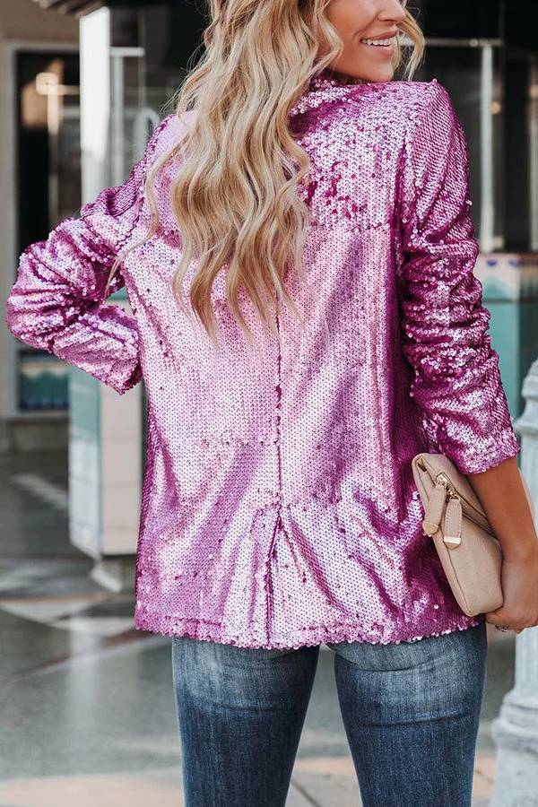 Blazer de lentejuelas con la mirada puesta en ti 