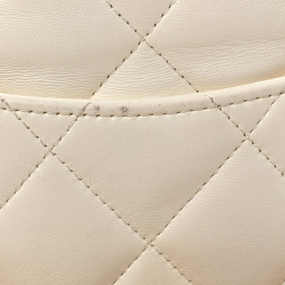 Lambskin Quilted Small CC Funky Town Flap White