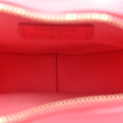 Lambskin Quilted CC In Love Heart Clutch With Chain Pink