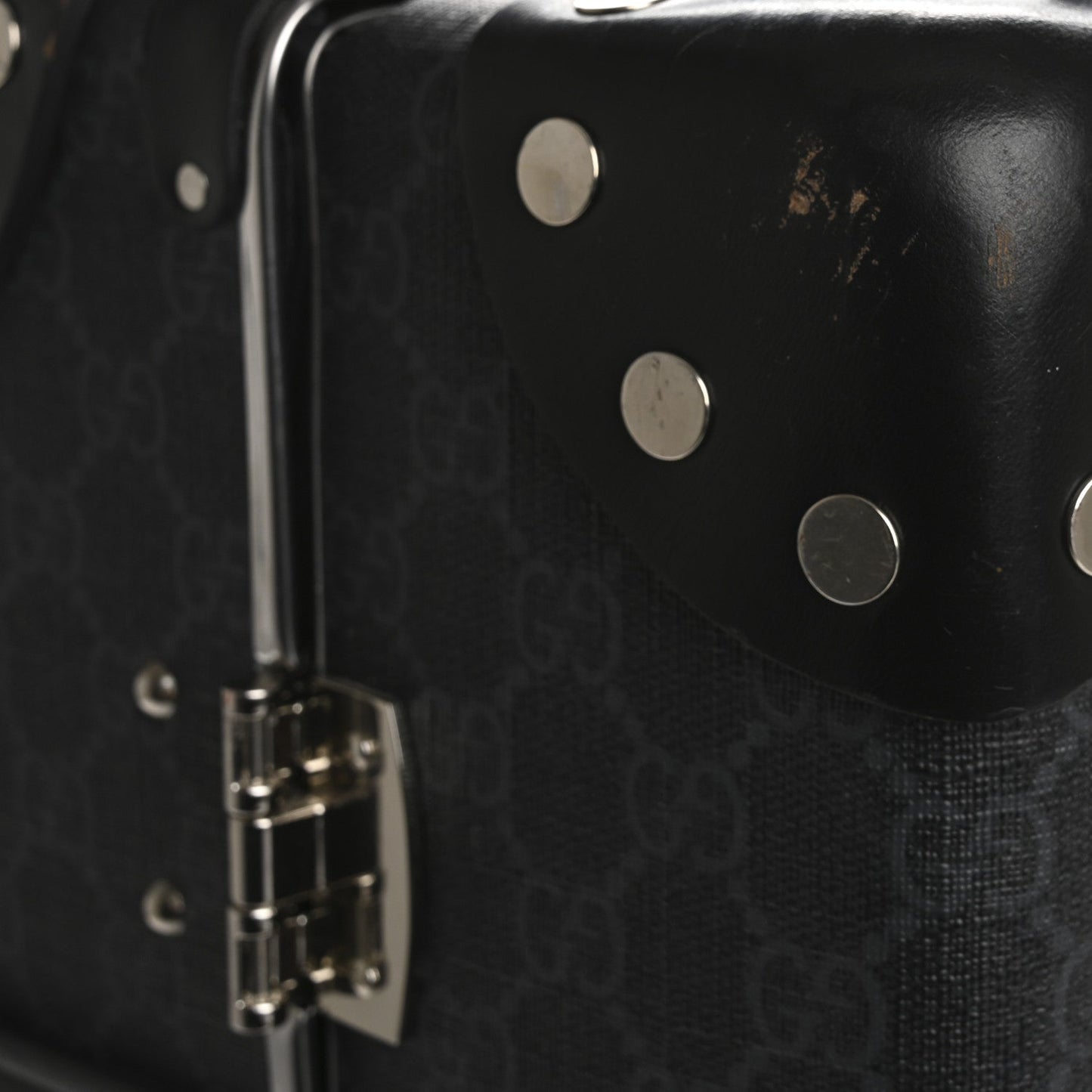 GG Supreme Monogram Globe-Trotter Carry-On Black