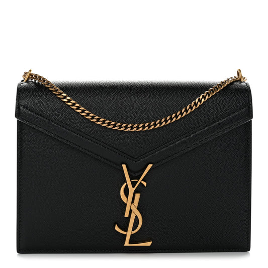Grain De Poudre Monogram Cassandra Clasp Bag Black