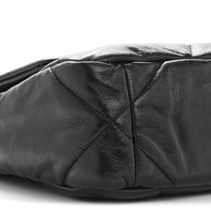 Goatskin Quilted Medium Chanel 19 Flap Black