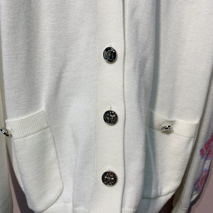 CC 25 Cardigan White And Black Cotton 287524