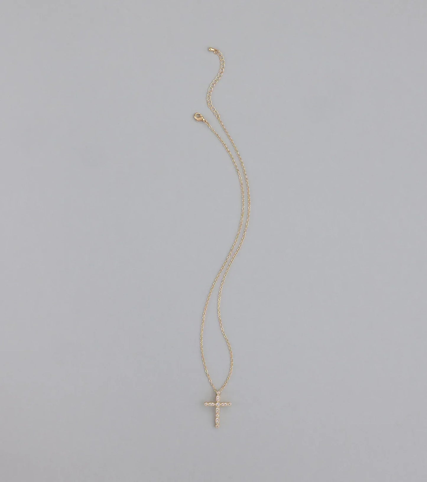 Divine Sparkle Cubic Zirconia Cross Necklace