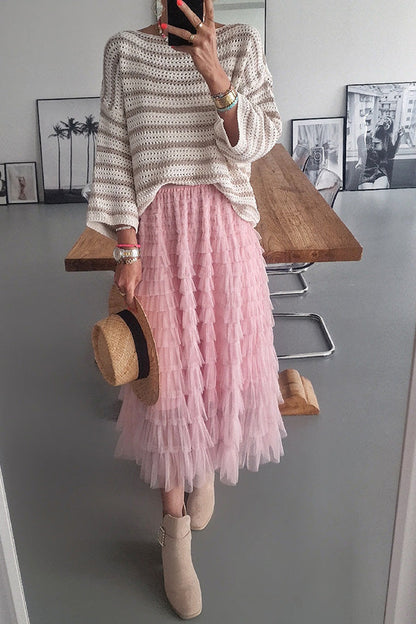 Falda de encaje Midi Rock Fifth Avenue