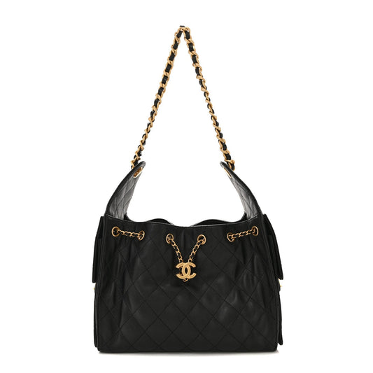 Caviar Quilted Small Chanel 25 Handbag Black