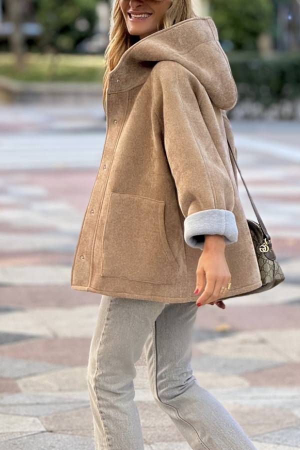 Chaqueta de caucho marrón de neopreno Victoria