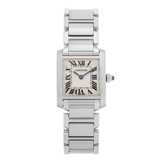 Stainless Steel 20mm Tank Francaise Quartz Watch