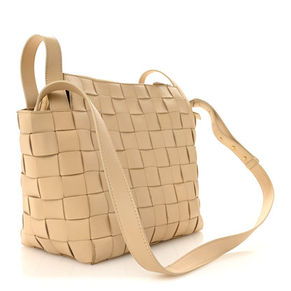 Lambskin Maxi Intrecciato Bowling Cassette Shoulder Bag Porridge