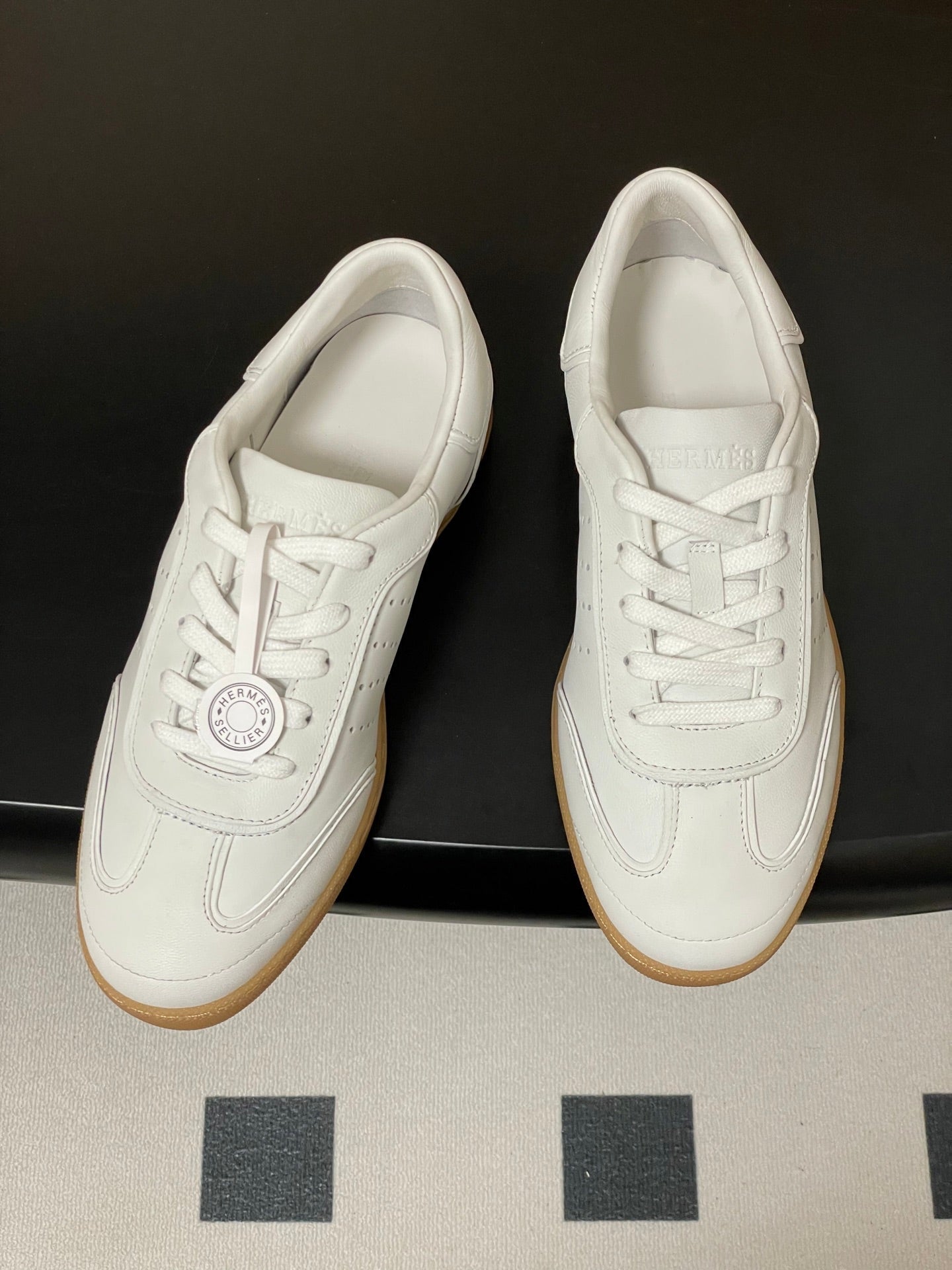 Hermes 26 Match Sneakers White in Calfskin 594340