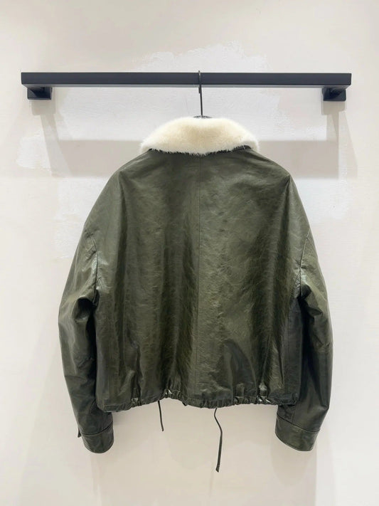 MAX MARA 25S SHEEPSKIN AND MINK FUR COAT 153