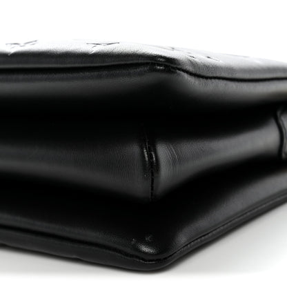 Lambskin Embossed Monogram Coussin BB Black