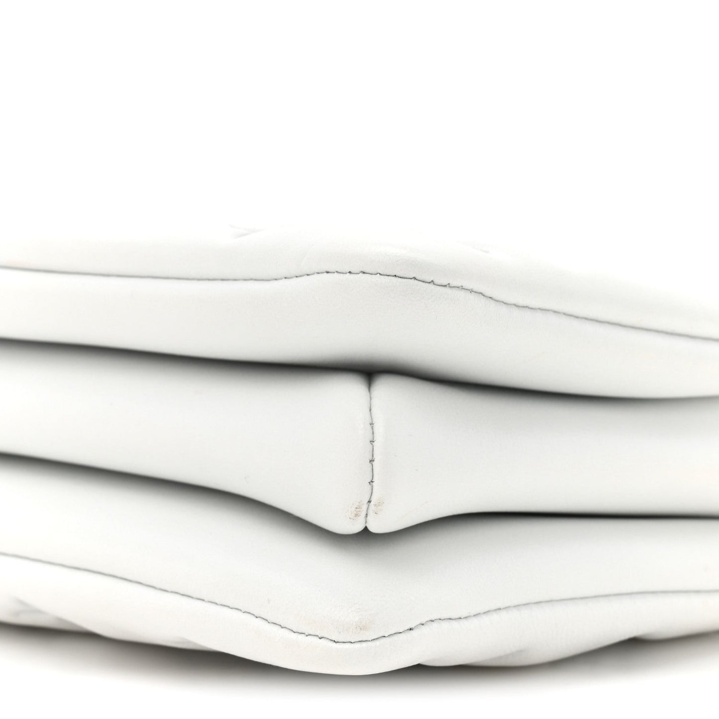 Lambskin Embossed Monogram Coussin BB White